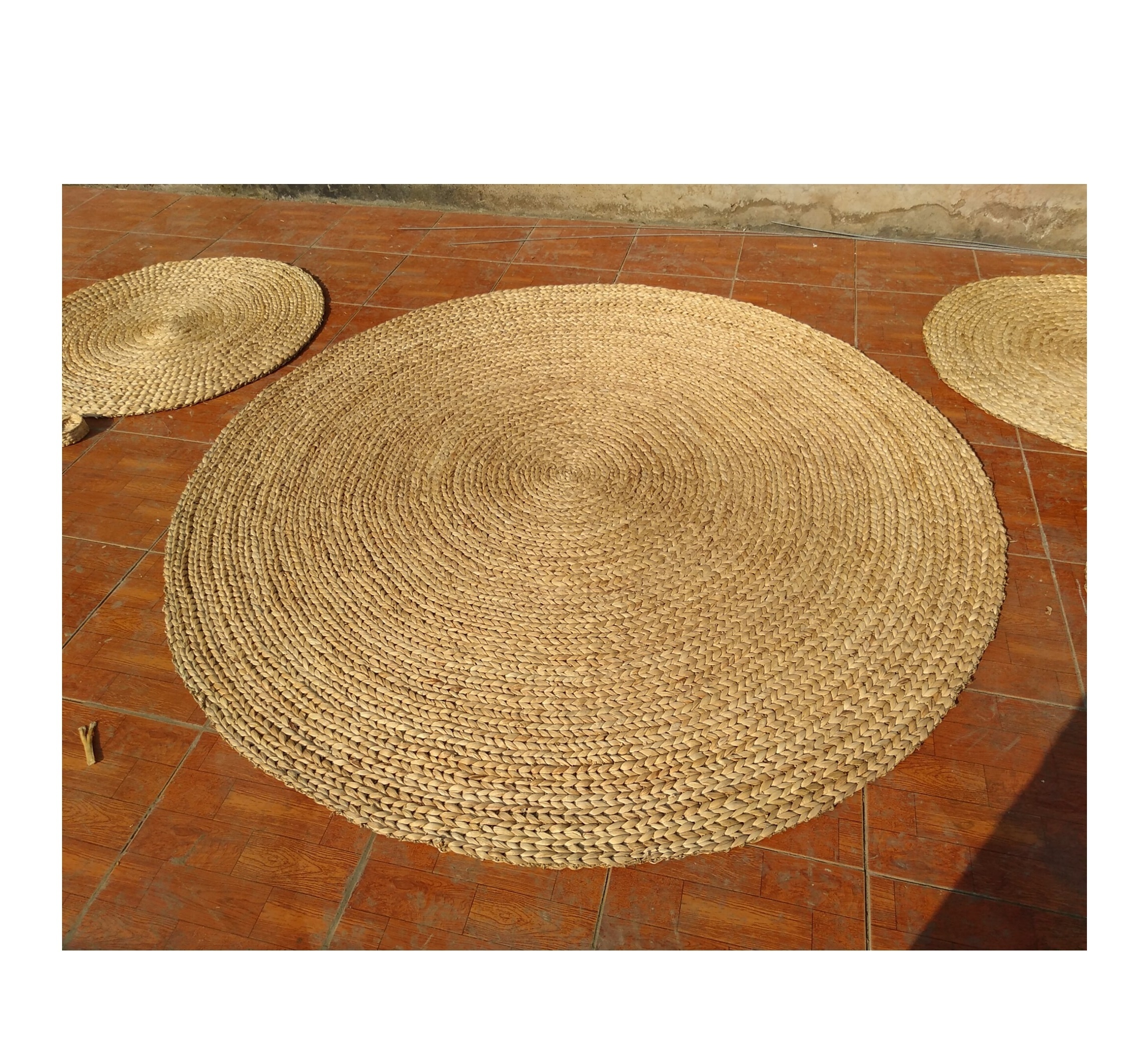 Handmade Water Hyacinth Rug - 100% Natural - 5 and 3.5 feet Diameter for Home Garden Hotel Decoration sandy.99gdgmailcom