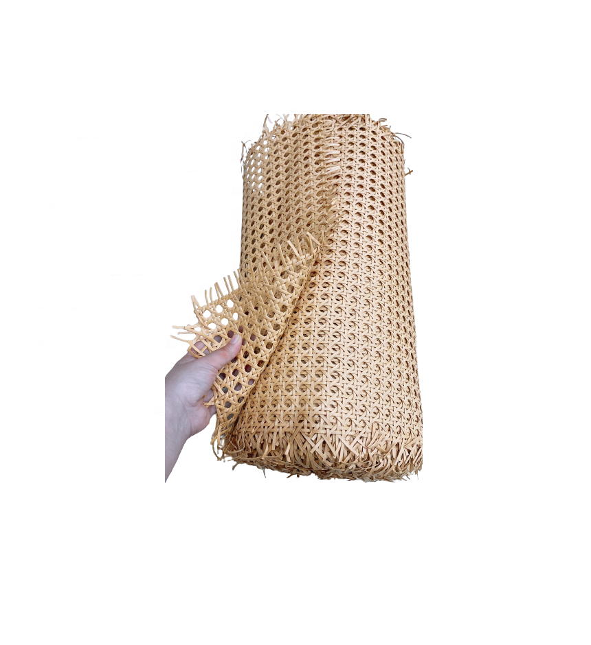 Factory Vietnam bulk quality Plastic Artificial Rattan Wicker Cane Webbing Rattan Woven Roll for plastic cane basket furniture