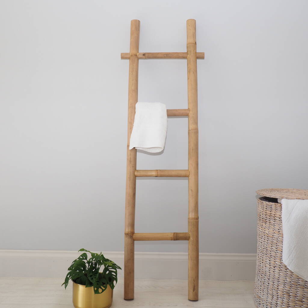 High Quality Decorative Bamboo Ladder Clothes Storage Rack For Bathroom With Best Price From Vietnam