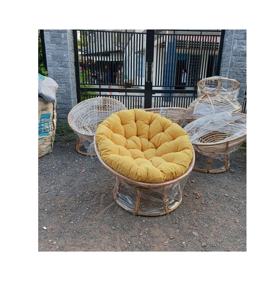 Papasan Swivel Rattan Chair