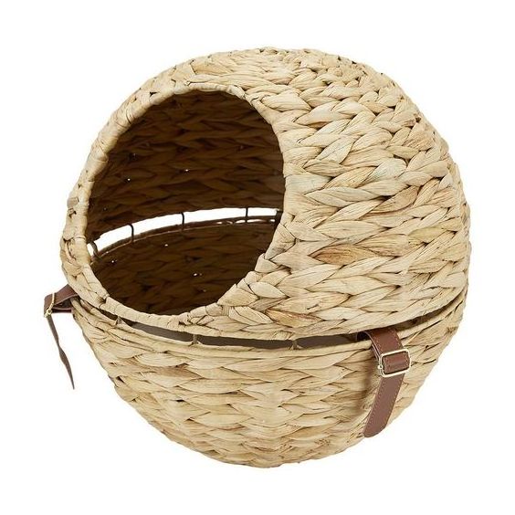 Top Supplier For Pet Products 2024 Cat Dog Rabbit House Make From Rattan Hyacinth/Grass Mat For Hamster Coffee Wooden Dog Chew