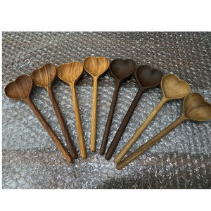 Top quality Heart Shaped Spatula Serving Spoons Mixing Spoon Wood Utensils kitchenware tableware home garden decoration gift