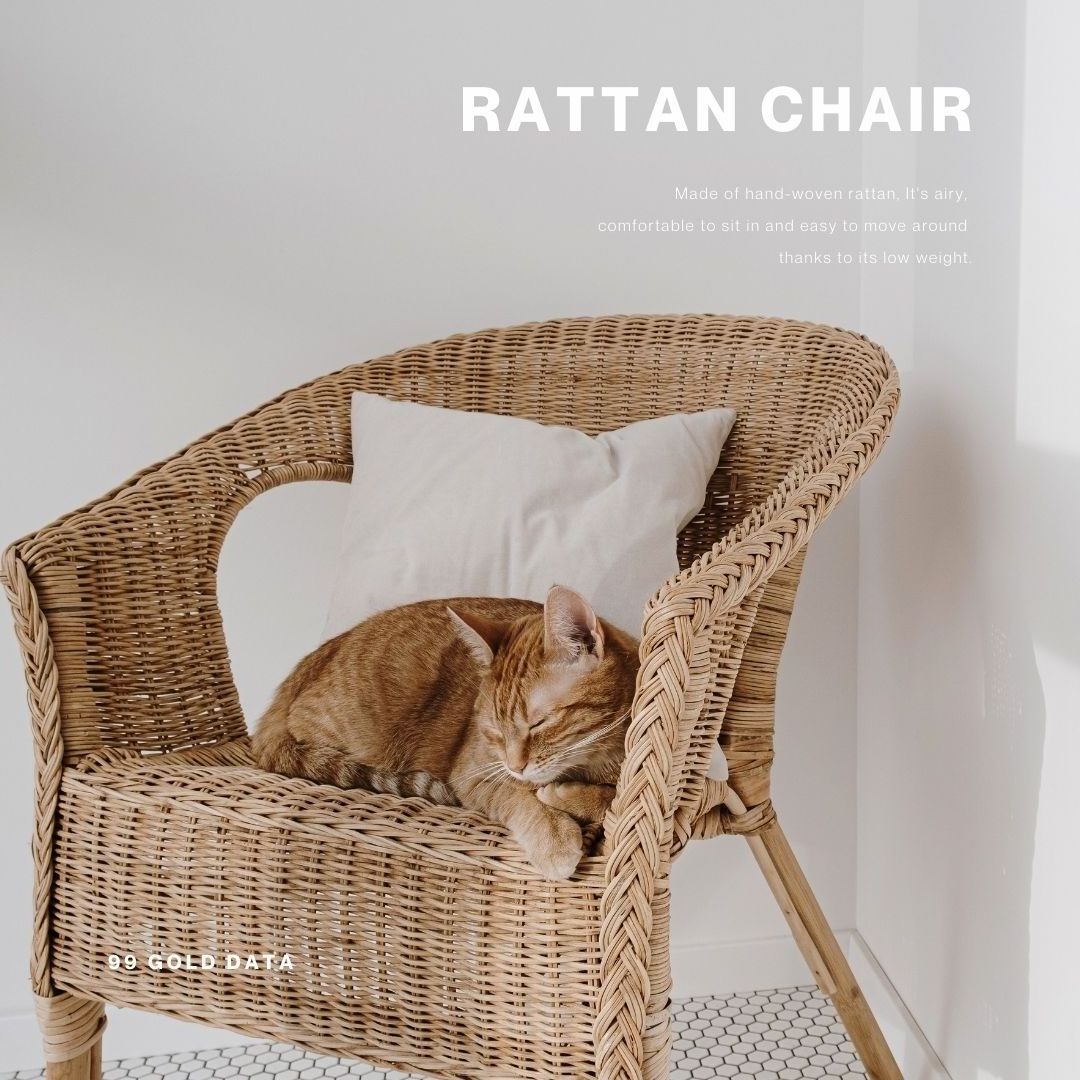 Handicraft Vietnam high quality rattan chair woven 99GD