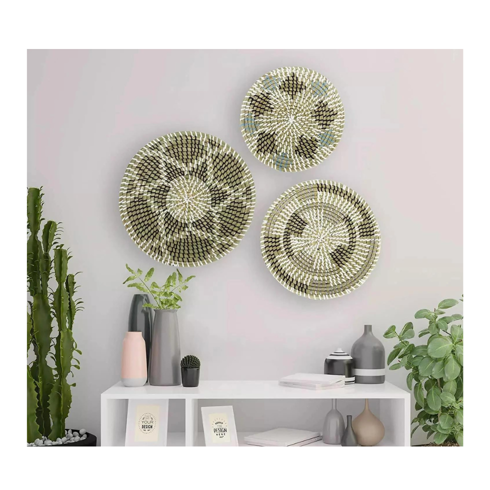 Vietnam Eco-Friendly Hand-woven Vintage Round Water Hyacinth Wall Mirror Natural Grass Grass From 99 Gold Data Vietnam