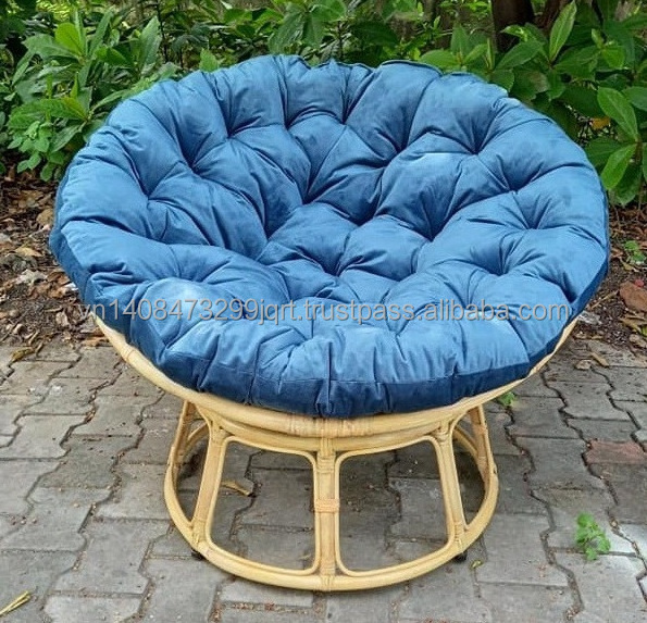 Papasan Swivel Rattan Chair