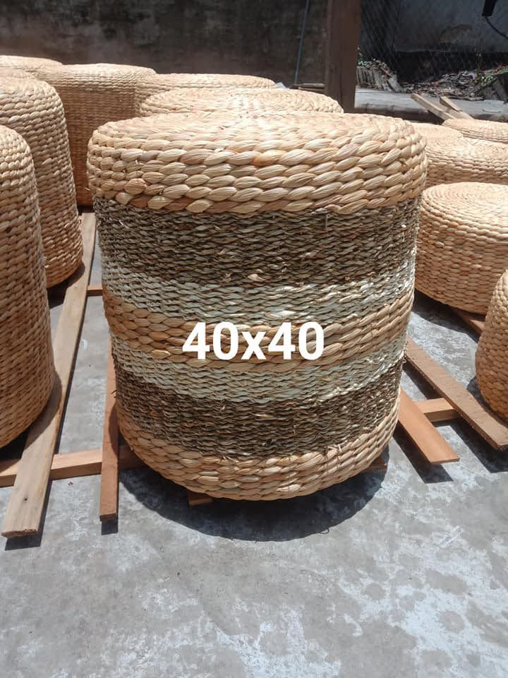 Handicraft Straw Round Water Hyacinth Floor Cushion Outside Sea Cushion Garden Coach 99GD