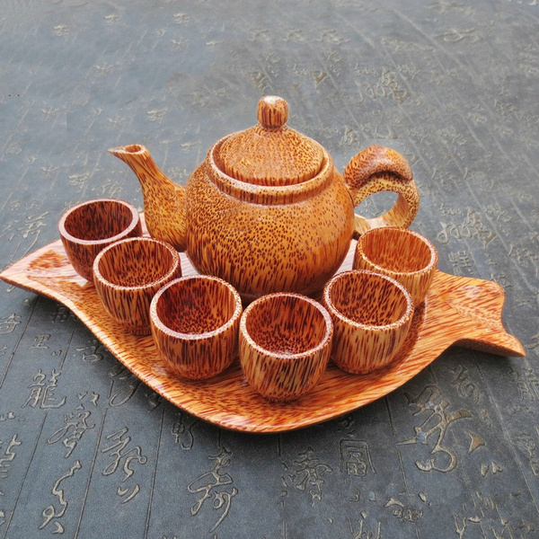 Vietnamese Eco-friendly COCONUT WOOD TEACUP  Premium Quality with Classic Designs for your houses 99GD