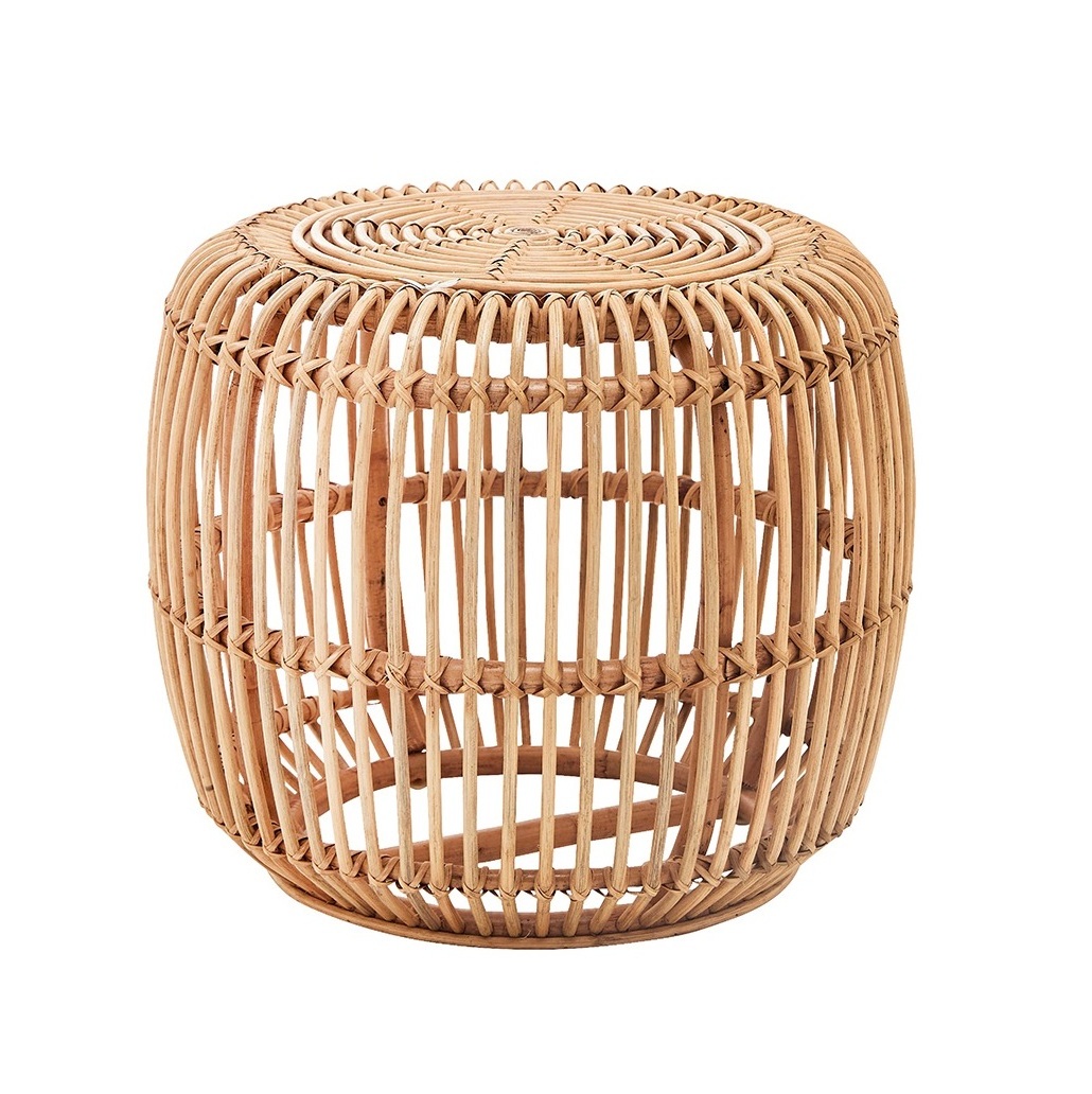 Wholesale Natural Rattan Ottoman/ Rattan Stool Durable Outdoor/Indoor from Vietnam 99GD