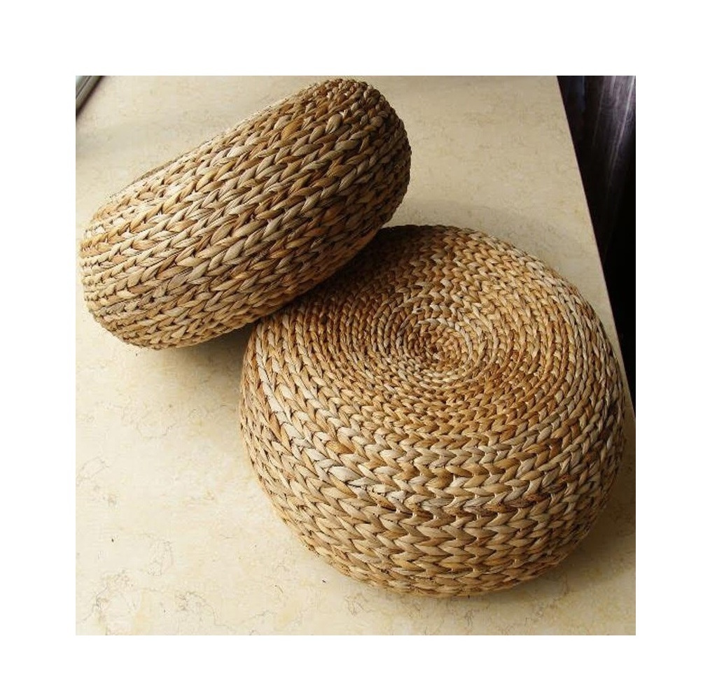 Handicraft Straw Round Water Hyacinth Floor Cushion Outside Sea Cushion Garden Coach 99GD