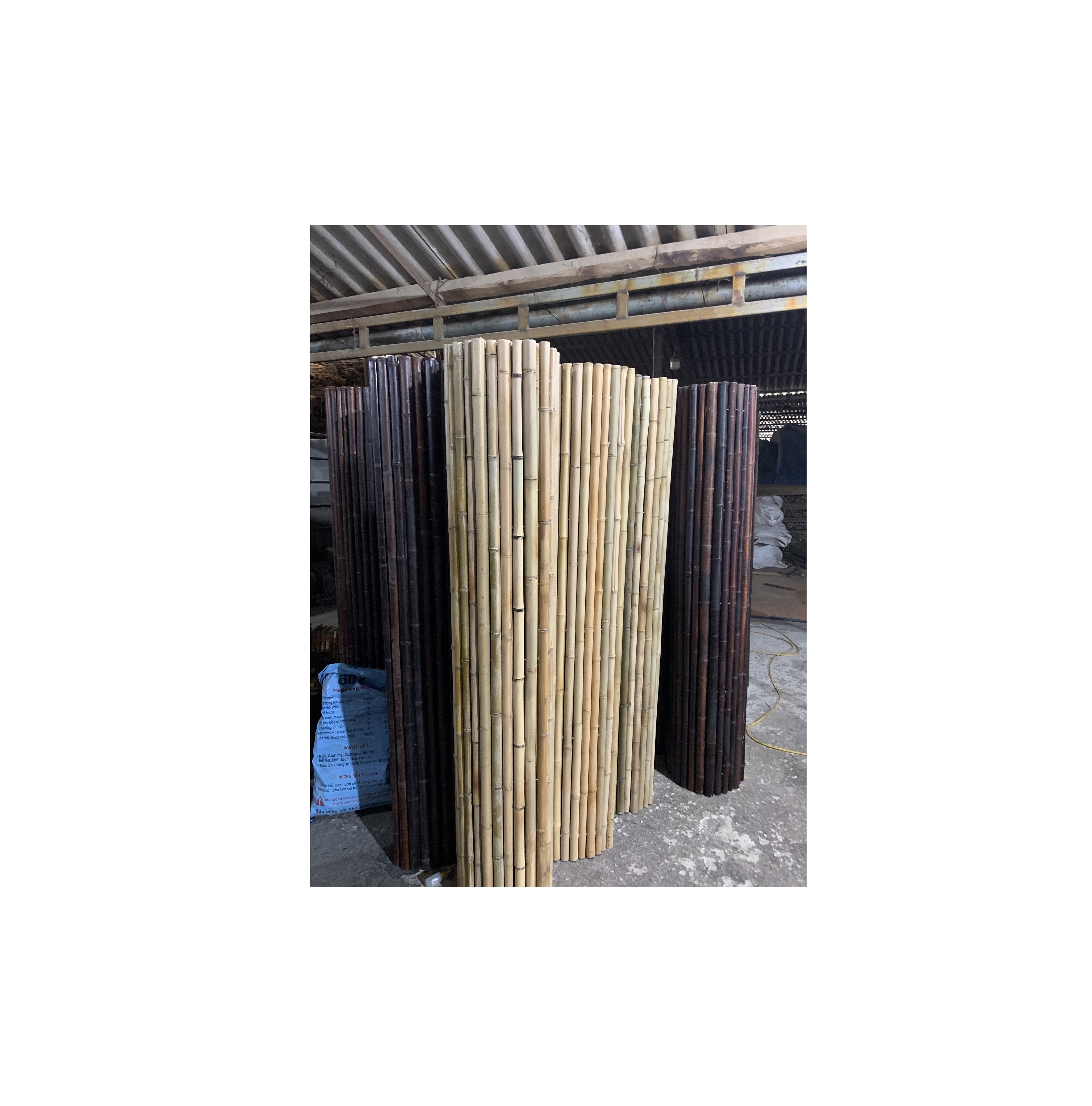 Bamboo Garden Fence Rolls Panels Bamboo Bamboo Cane White and Black Fence Wood WESTERN Piano Frame Agriculture NURSERY Color Eco