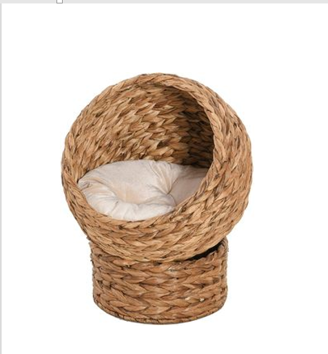 Water Hyacinth Pet House / Rattan Pet House /Pet swinging hanging hammock rattan chair basket