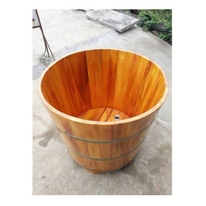 Cheap Teak wWooden Frame Bathtub/ Wooden Barrel Bathtubs/ Outdoor Wood Soak Tub 99GD