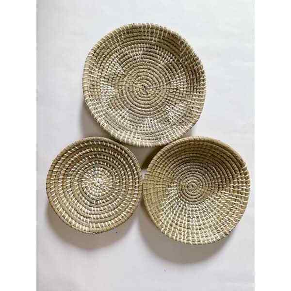 Decorative seagrass wall panels / hand-woven wall baskets for living room 99GD