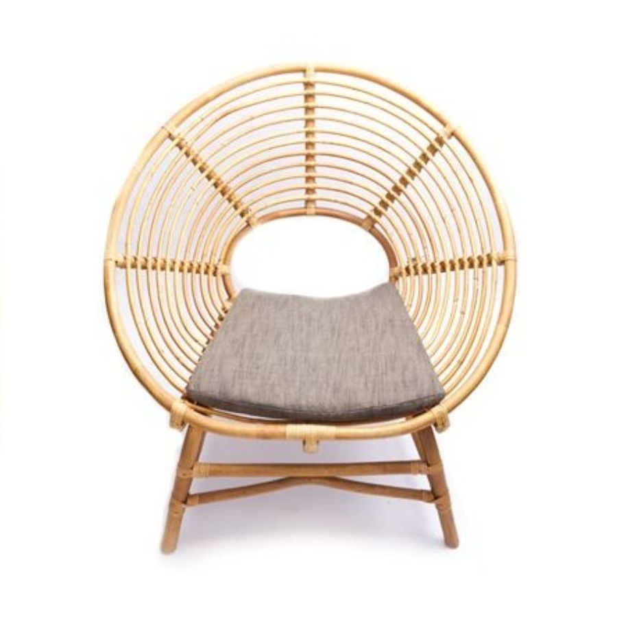 Hot Sale Rotation Rattan Outdoor Outside Leisure Chair Papasan Cushions Recliner Wicker Papasan Rattan Chair  Lowest Price 99GD