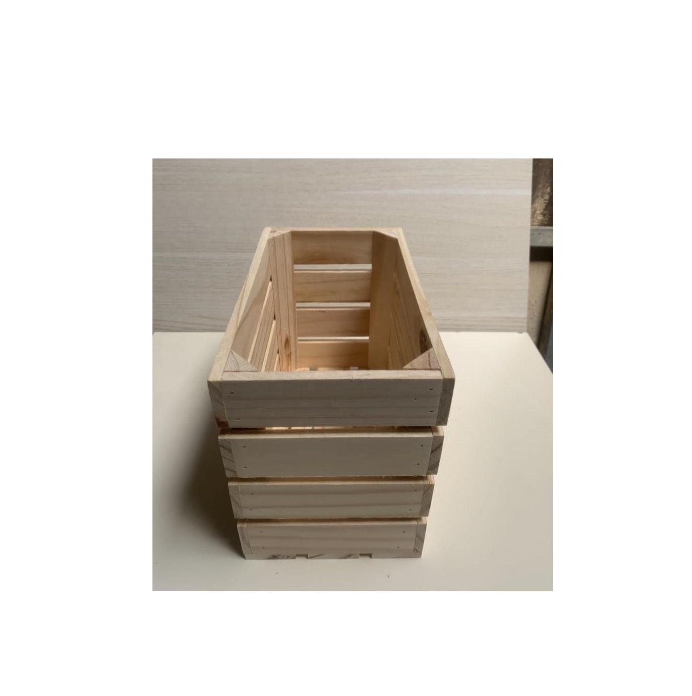 Factory Countertop Wood Storage Box / Solid Wood Crate with rope handle / Wooden box for fruit wine containers packing custom