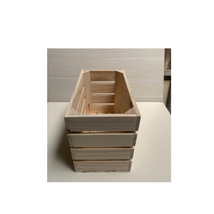 Factory Countertop Wood Storage Box / Solid Wood Crate with rope handle / Wooden box for fruit wine containers packing custom