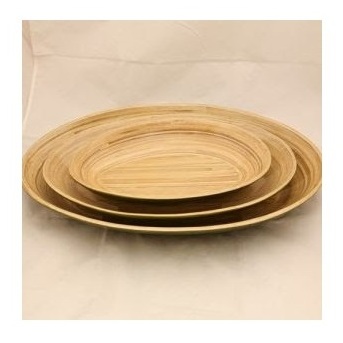 Bamboo Plates Bamboo Cutlery No Plastic Packaging Biodegradable Party Tableware 99GD