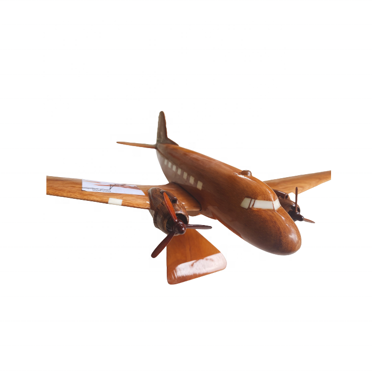 High quality wooden airplane craft - Artisan wooden aircraft sculpture - DIY wooden airplane model for business gift home decor