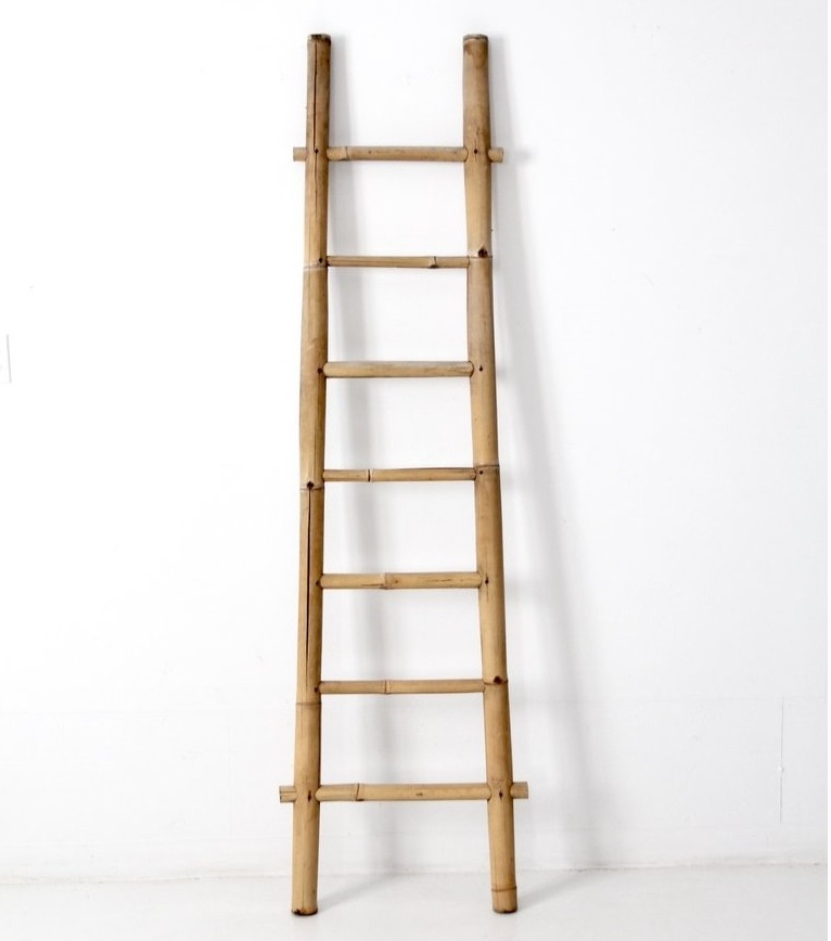 wholesale bamboo ladder towel rack with unique design in 99 gold data 99GD