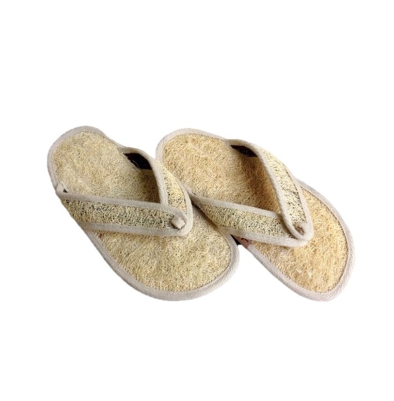 Vietnam Exporting Natural Loofah Slippers - handmade loofah craft for hotel home party wedding gift crafts