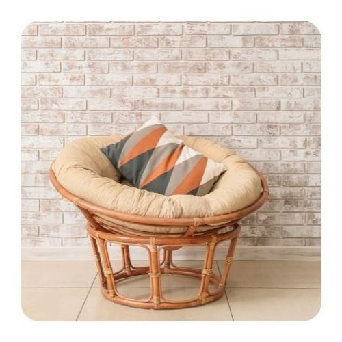 Hot Sale Rotation Rattan Outdoor Outside Leisure Chair Papasan Cushions Recliner Wicker Papasan Rattan Chair  Lowest Price 99GD