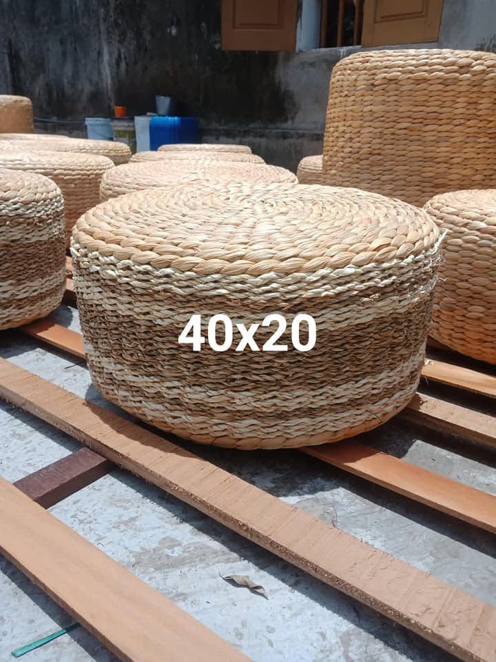 Handicraft Straw Round Water Hyacinth Floor Cushion Outside Sea Cushion Garden Coach 99GD