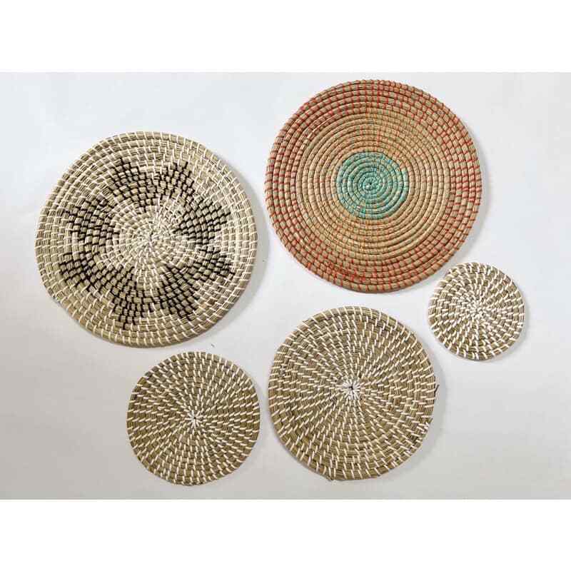 Decorative seagrass wall panels / hand-woven wall baskets for living room 99GD