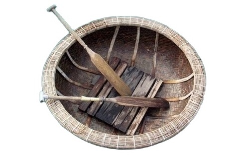 Wholesale Leisure Small Boat Natural Wooden Bamboo Coracle Basket Tourist Tourism Resort Boat High Quality At Competitive Price