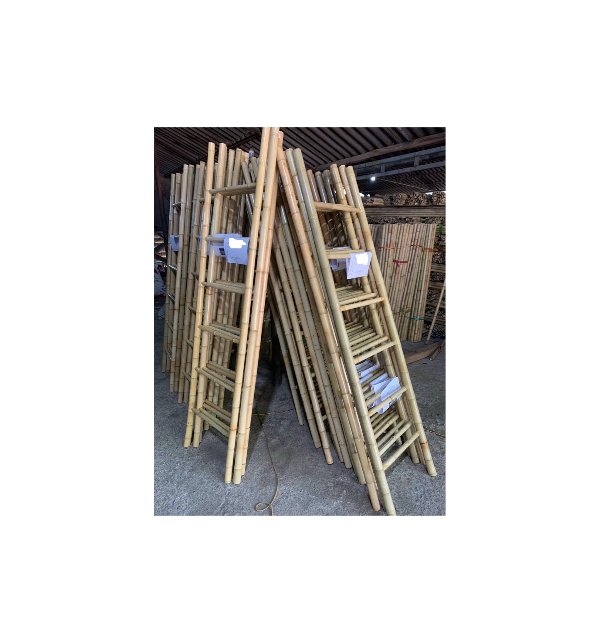 Factory Bamboo towel tower storage ladder - Vertical bamboo step ladder - Bamboo towel rack tower for home hotel decor