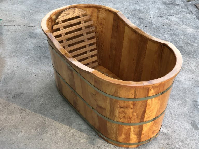 Cheapest price For Sale Wooden barrel bathtub teak wood Wooden Bathtub massage tub with accessories 99GD