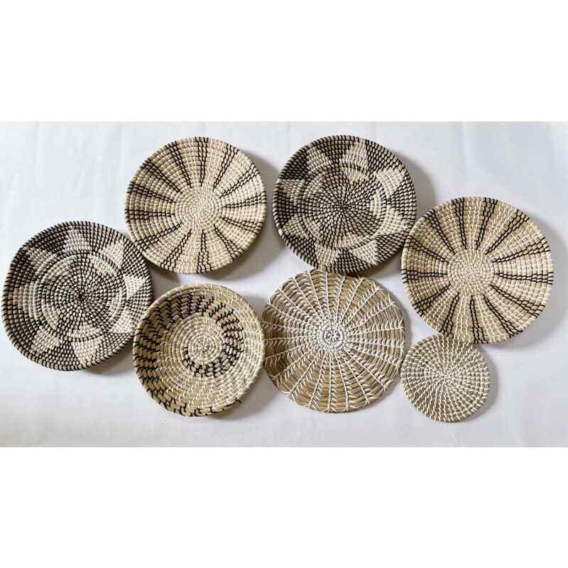 Decorative seagrass wall panels / hand-woven wall baskets for living room 99GD