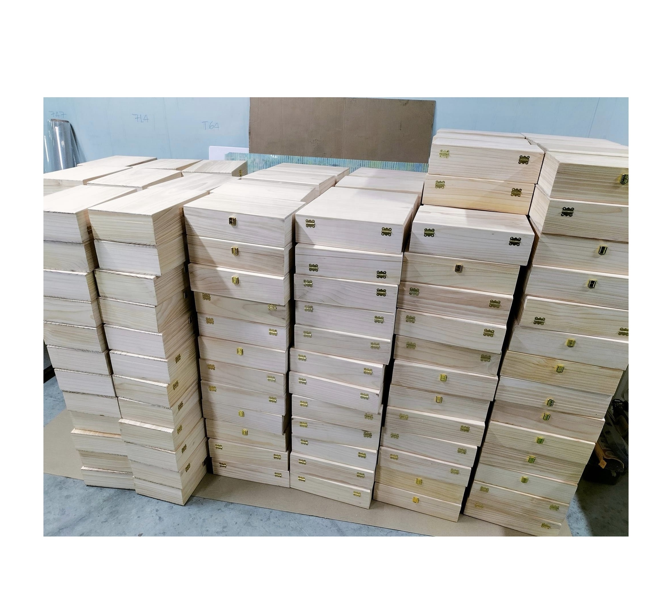 Factory Countertop Wood Storage Box / Solid Wood Crate with rope handle / Wooden box for fruit wine containers packing custom