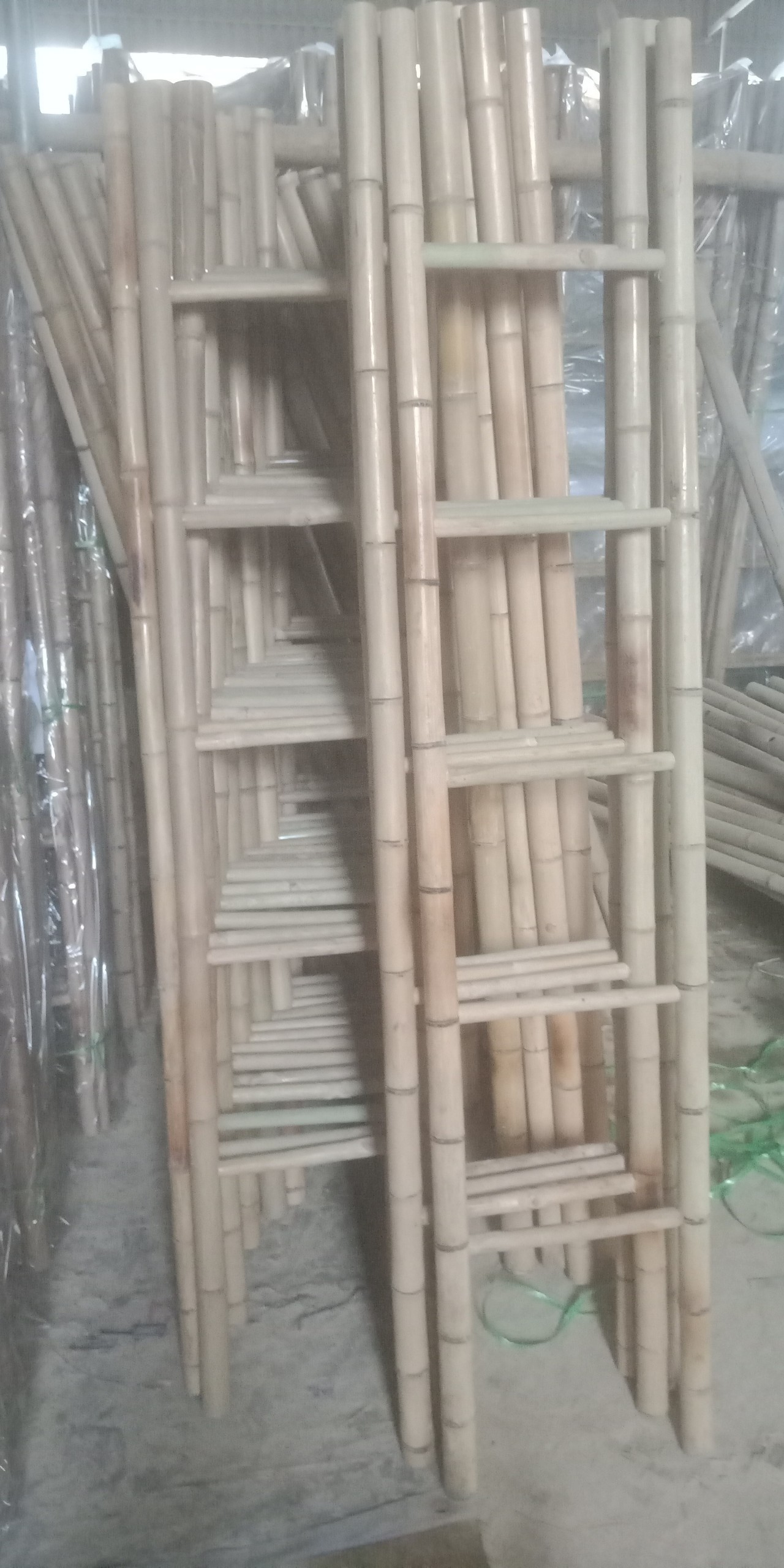 The Simple Design Bamboo Ladder Is Applied In All Jobs That Require Height Made From 100% Natural Materials