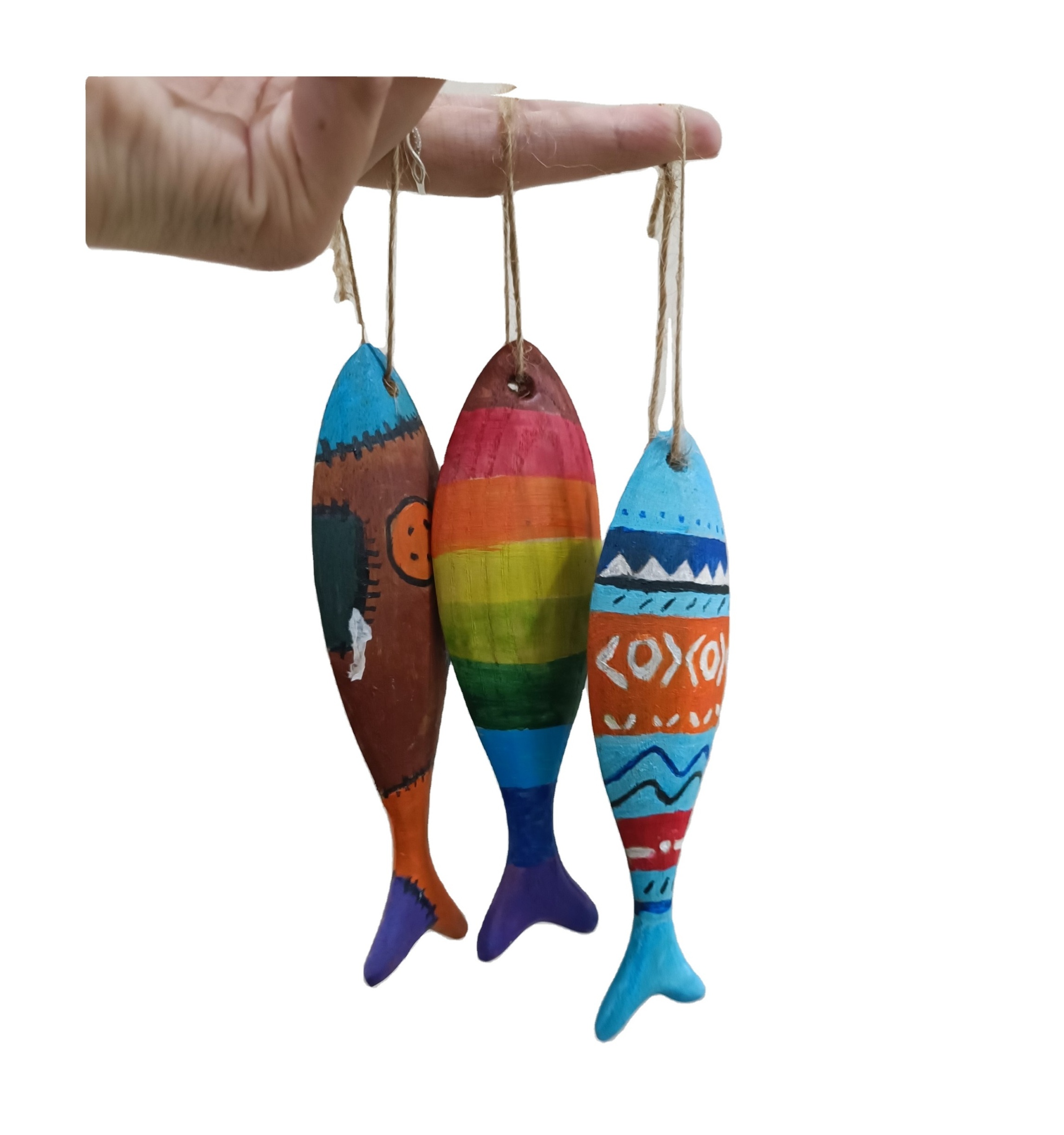 Creative Nordic Unfinished Wood Fish Craft/ Fish Shaped Cared Wood Shapes With Customized Paint