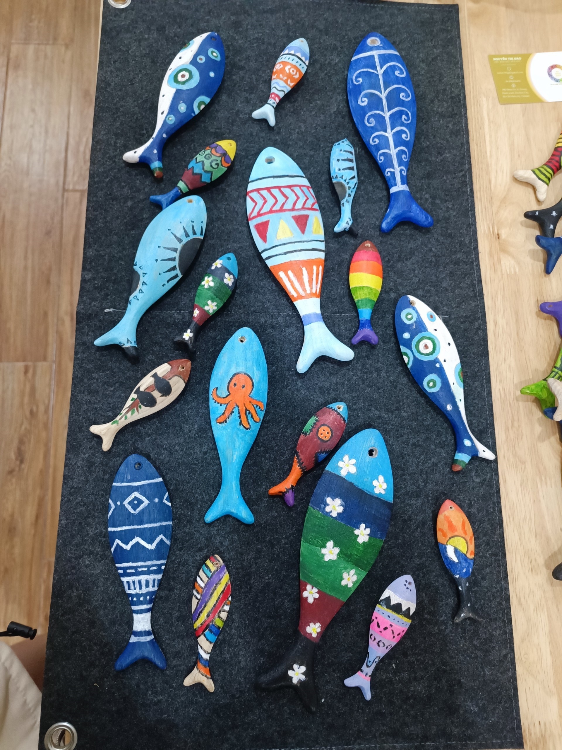 Creative Nordic Unfinished Wood Fish Craft/ Fish Shaped Cared Wood Shapes With Customized Paint