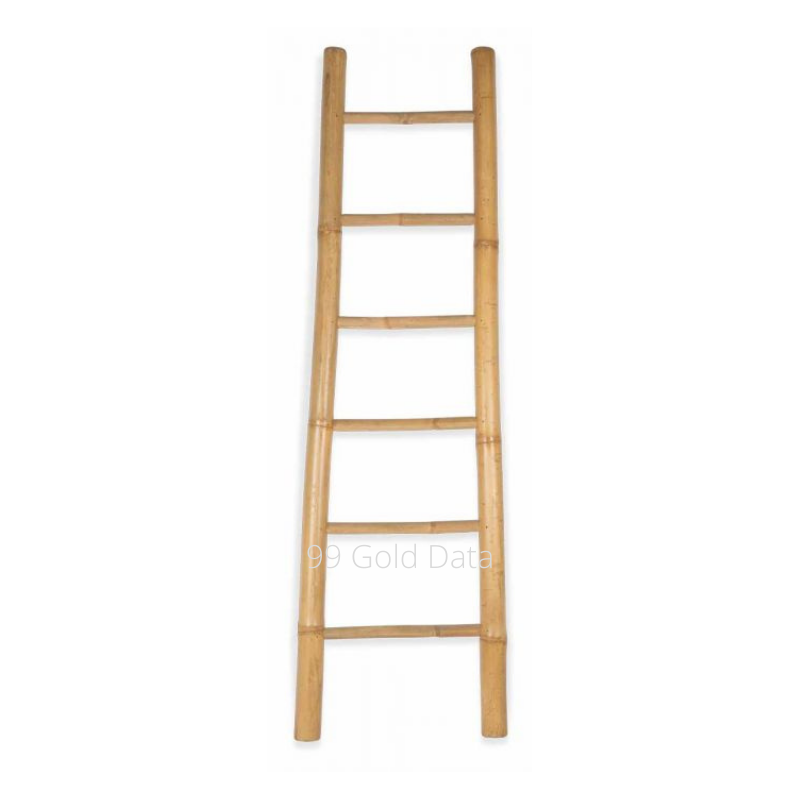 Bamboo Ladder - Decorative Ladder Rack Made From Vietnam Natural Bamboo 99GD