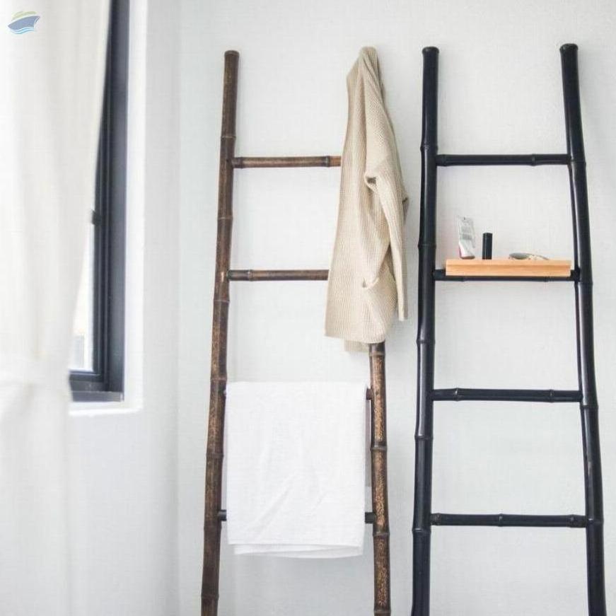 High Quality Decorative Bamboo Ladder Clothes Storage Rack For Bathroom With Best Price From Vietnam