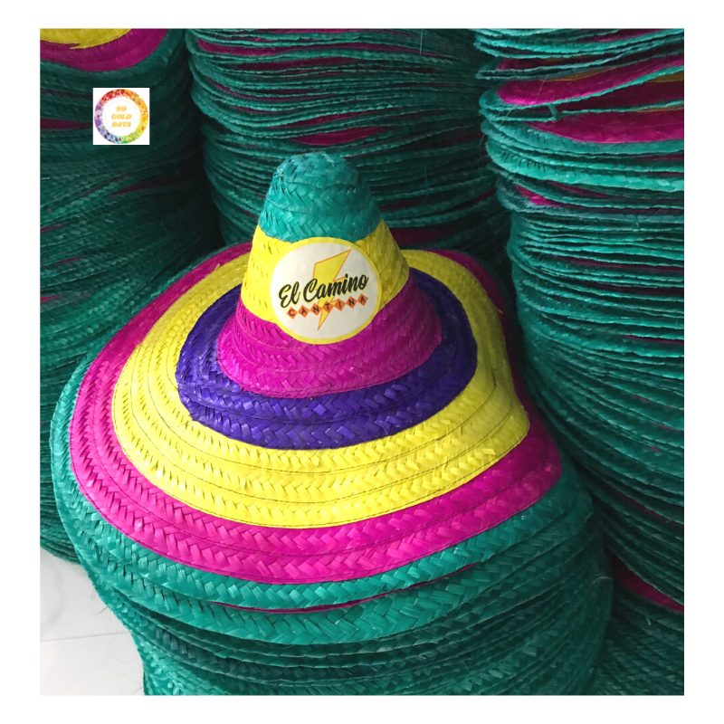 New Style Mexican Sombrero Wide Brim Hats - Sombrero Large Mexican Straw Hat Party Multicolour Made In Vietnam