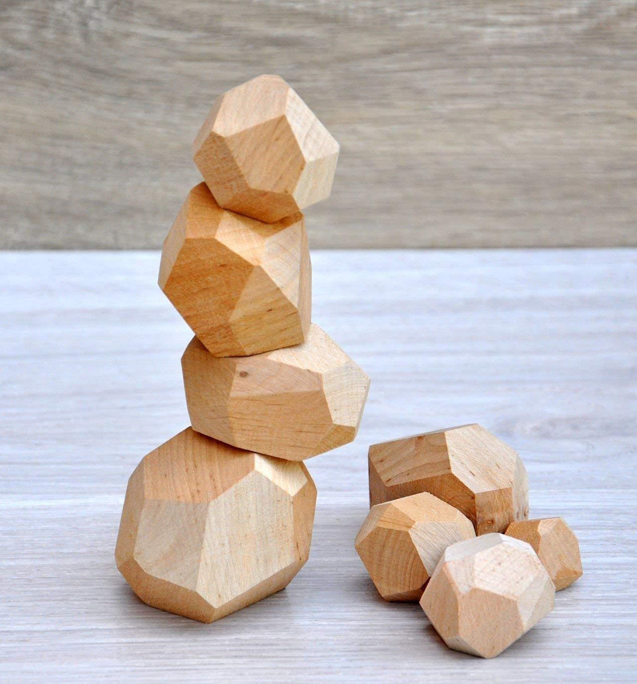 Tumi Ishi Wood Rock Balancing Blocks For Children Intelligent Toys Mixed Wood Species Wholesale In Bulk Kaylin 0084817092069 WA