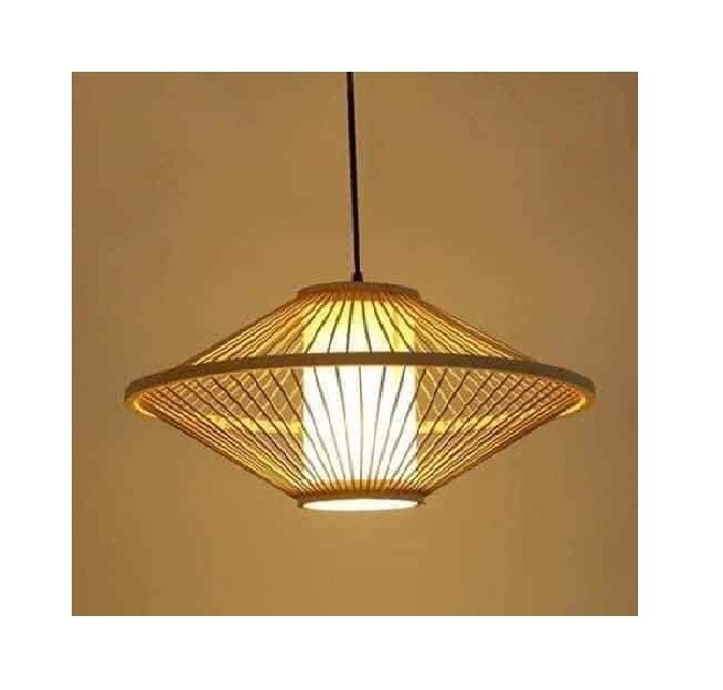 Bamboo Lantern Pendant Lamp/ Hanging Light Ceiling Lighting Fixture for Living Room Bedroom