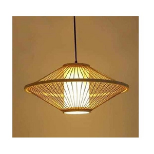 Bamboo Lantern Pendant Lamp/ Hanging Light Ceiling Lighting Fixture for Living Room Bedroom