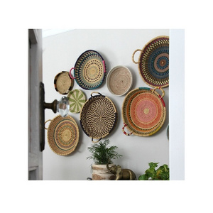 SEAGRASS WALL PLATES FOR HOME DECORATIVE WITH COLORFUL MADE FROM SKILLED ARTISANS FROM VIETNAM