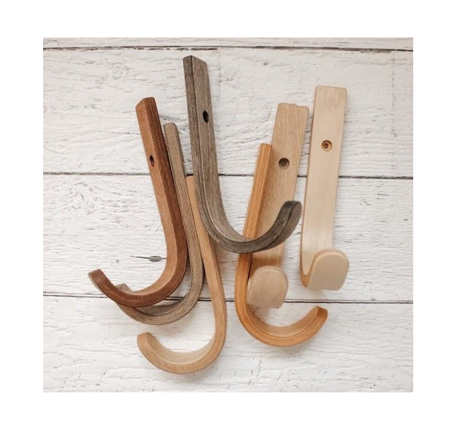 Rustic wall coat rack clothes hanger lingving room/ bedroom - Closet wooden hooks