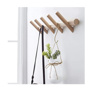 Rustic wall coat rack clothes hanger lingving room/ bedroom - Closet wooden hooks