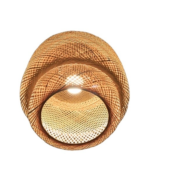 Berlato Rattan Wicker Style Pendant Light Fixture Rustic Vintage Basket Hanging Light Shade for Hotel Beach View and Country