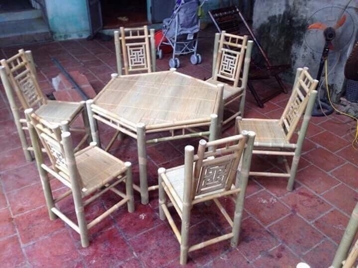 Bamboo chair and table - natural bamboo chairs - Bamboo furniture ( 0084587176063 whatsap Sandy)