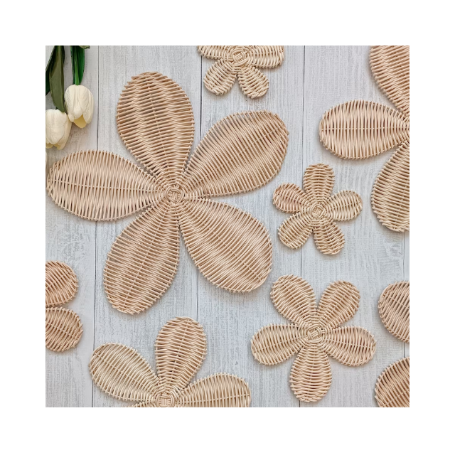 Best Try  Rattan Flower for Wall Decoration Rattan Wall Flower, Nursery Wall Decor, Daisy Decor For Christmas At Cheap Price