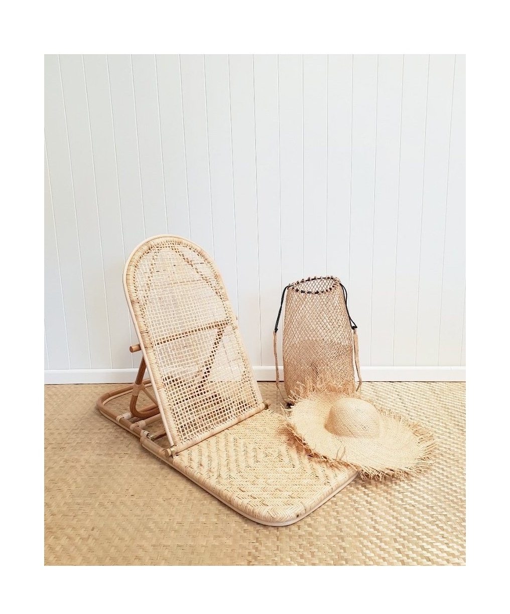 Wholesale 100% natural rattan cane outdoor folding white beach chairs with head rest from Vietnam/Rachel: +84896436456