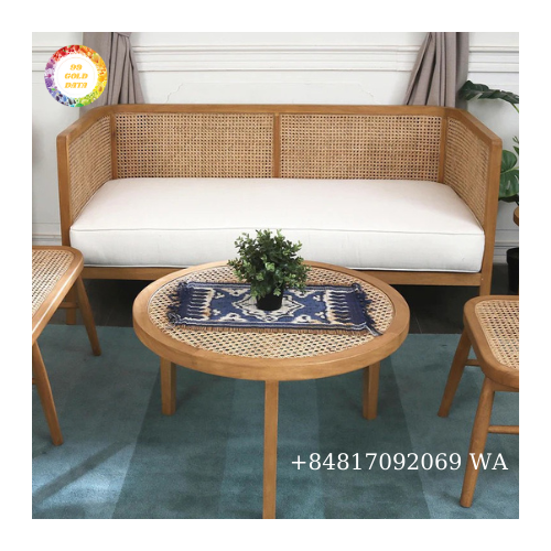 Durable Restaurant Dining Room Brown Foldable Wood Natural Rattan Diner Chair For Sale From Vietnam Factory