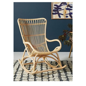 Vietnam supply Rattan Rocker Chair -  Rattan Bamboo Rocking Chair & Ottoman- Armchair Rocking Chair Bamboo